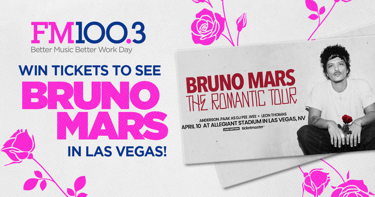 See Bruno Mars on The Romantic Tour - FM100.3 - Better Music